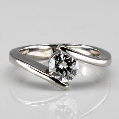 Bypass Solitaire Diamond Engagement Ring | 0.61ct SI2 I | SZ 5.25 |