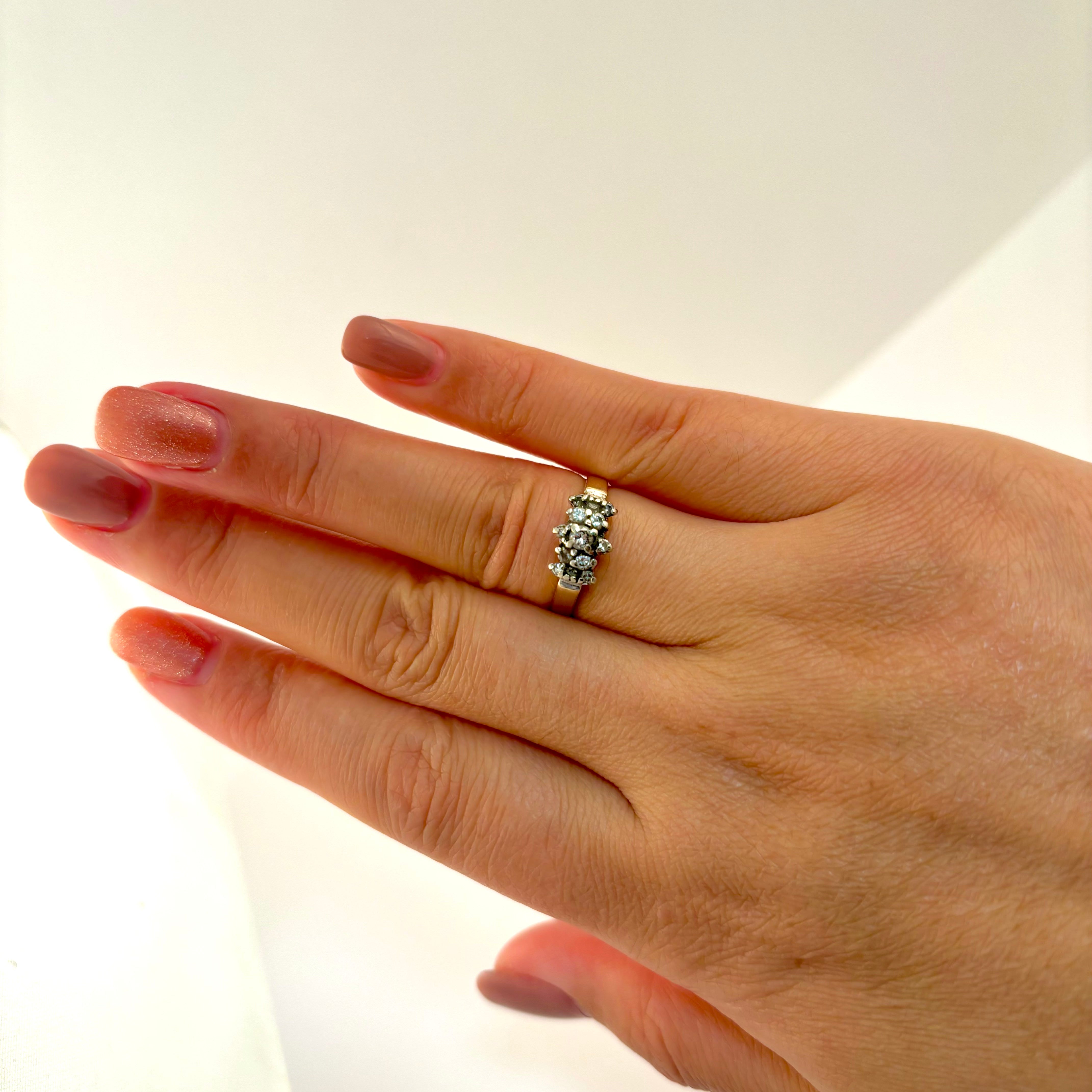 14k Vintage Diamond Ring | 0.30ctw | Size 6.75