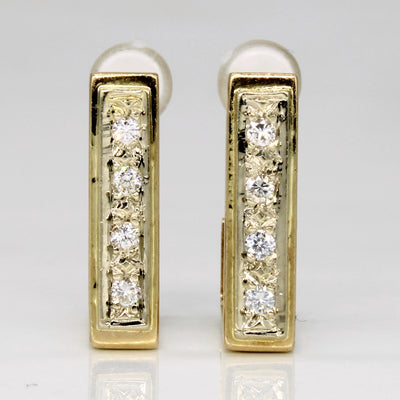 Geometric Diamond Hoop Earrings | 0.12ctw |