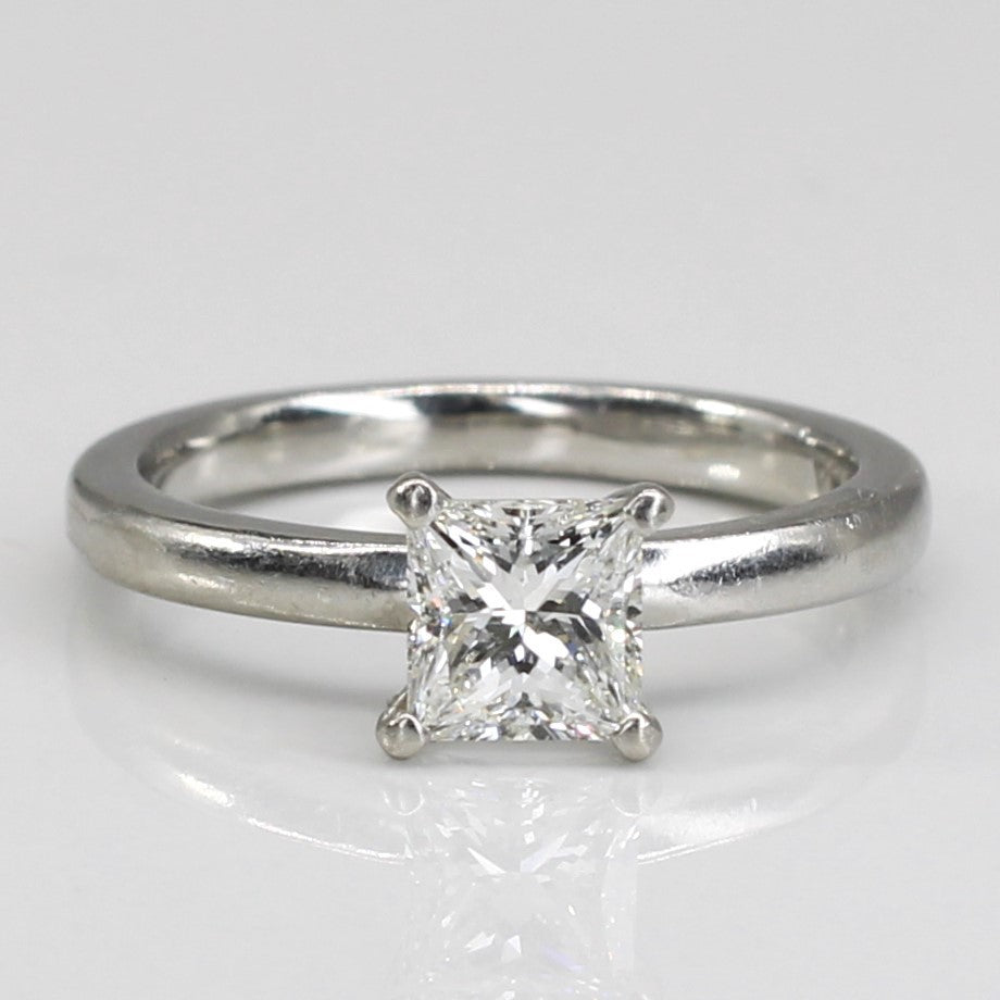 Solitaire Princess Diamond Ring | 0.71ct VVS2 F | SZ 5 |