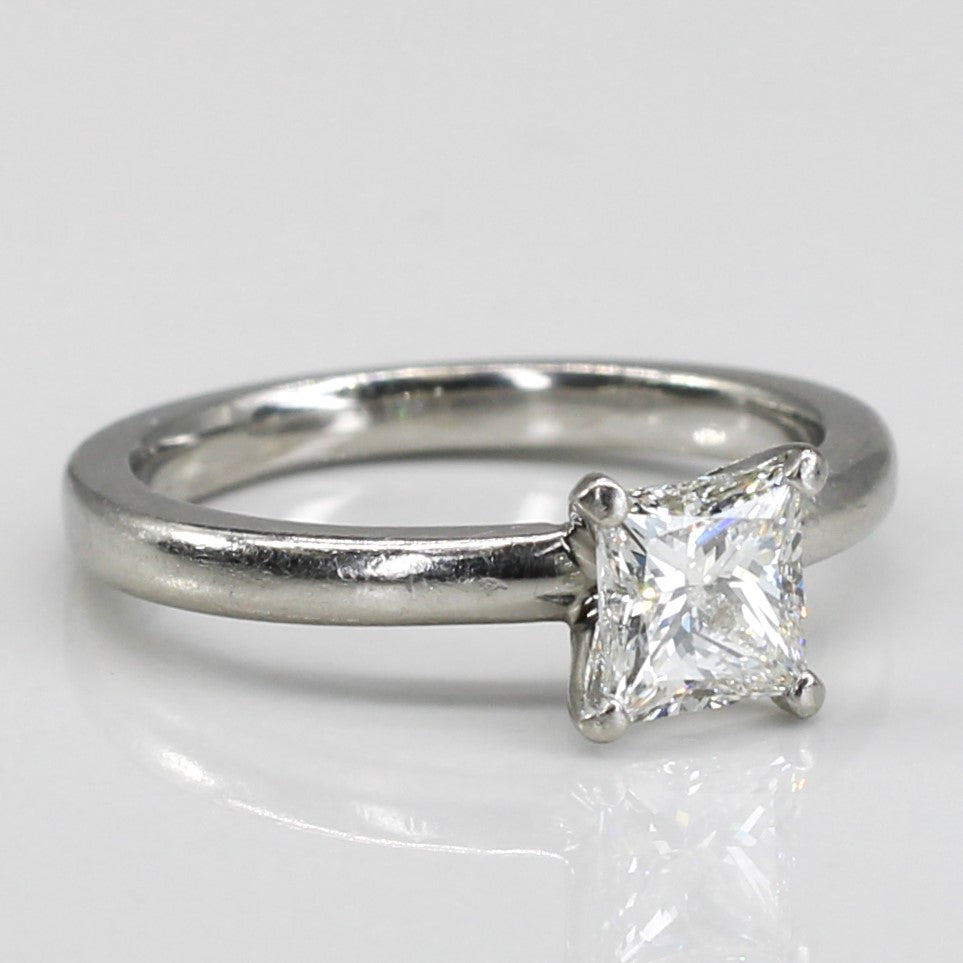 Solitaire Princess Diamond Ring | 0.71ct VVS2 F | SZ 5 |