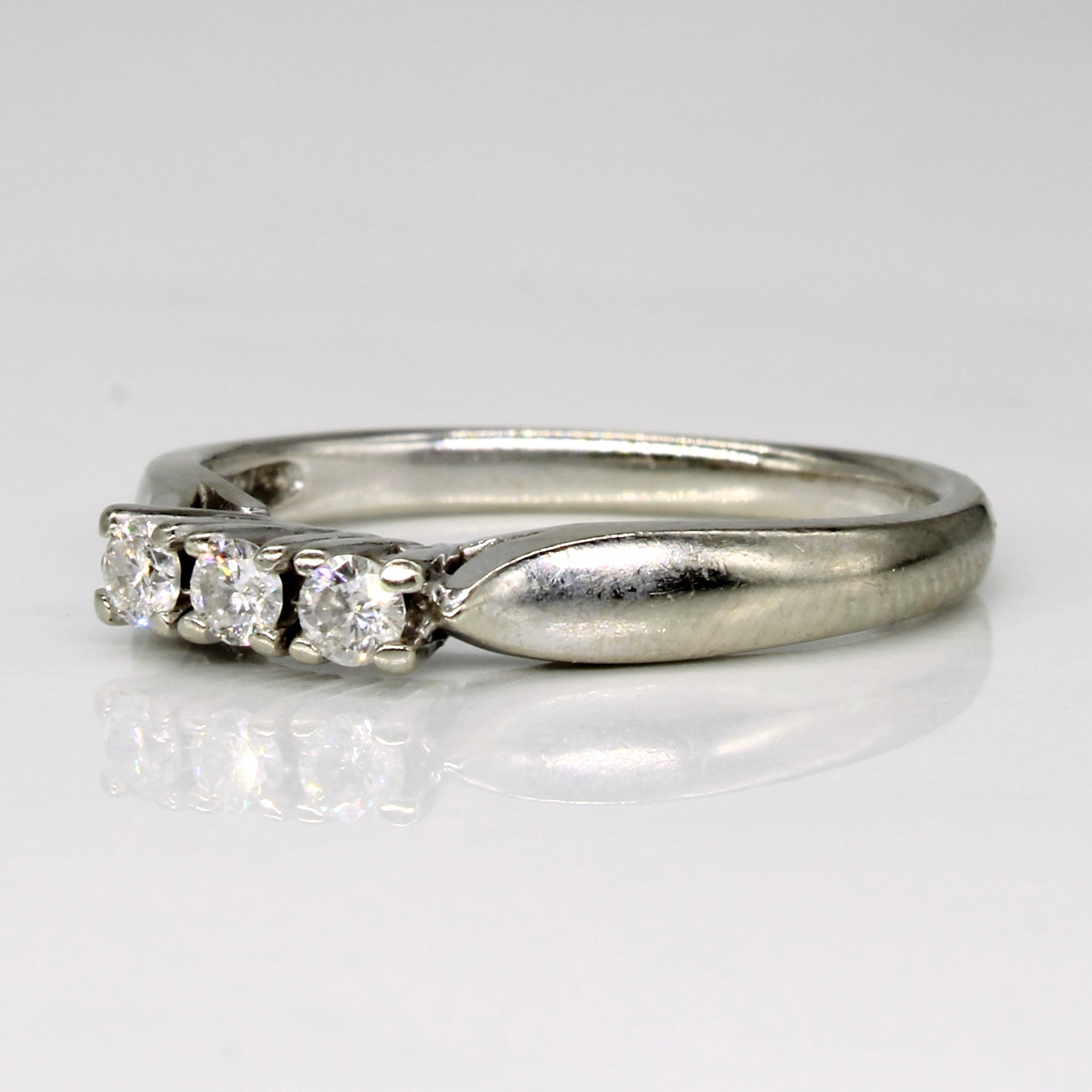 Three Stone Diamond Ring | 0.15ctw | SZ 6.25 |