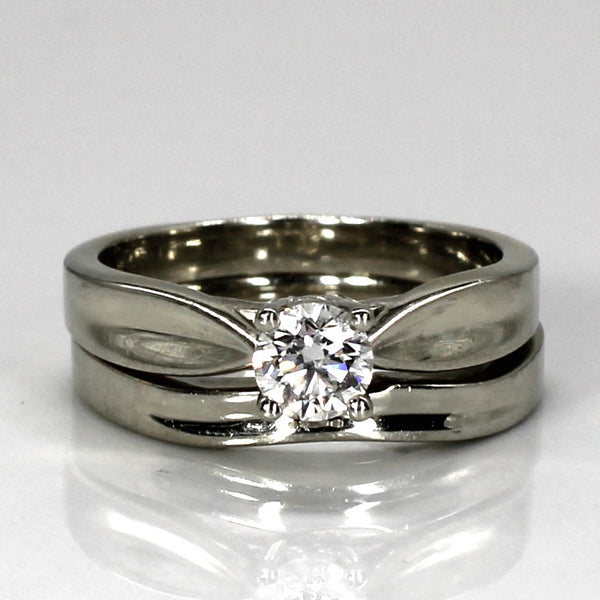 Solitaire Diamond Engagement Ring Set | 0.51ct | SZ 7.5 |
