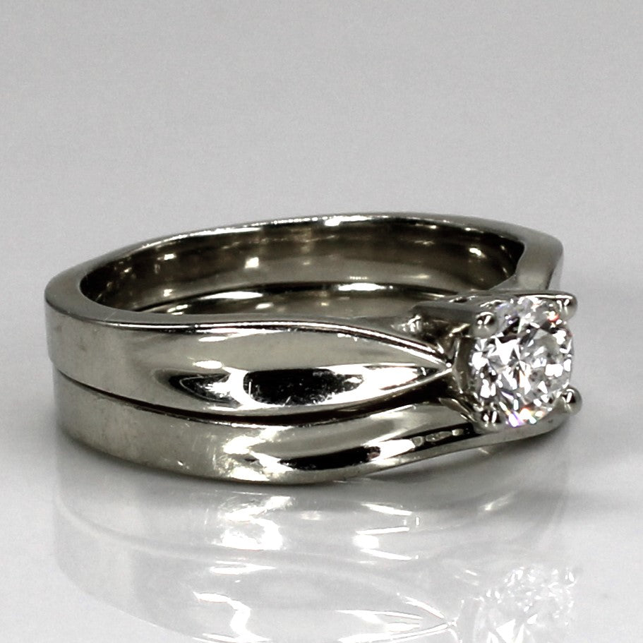 Solitaire Diamond Engagement Ring Set | 0.51ct | SZ 7.5 |