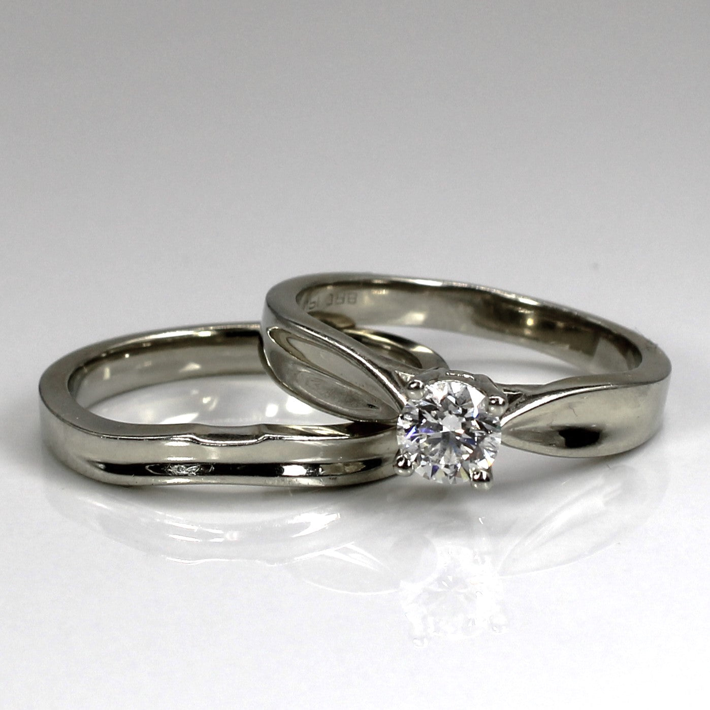 Solitaire Diamond Engagement Ring Set | 0.51ct | SZ 7.5 |