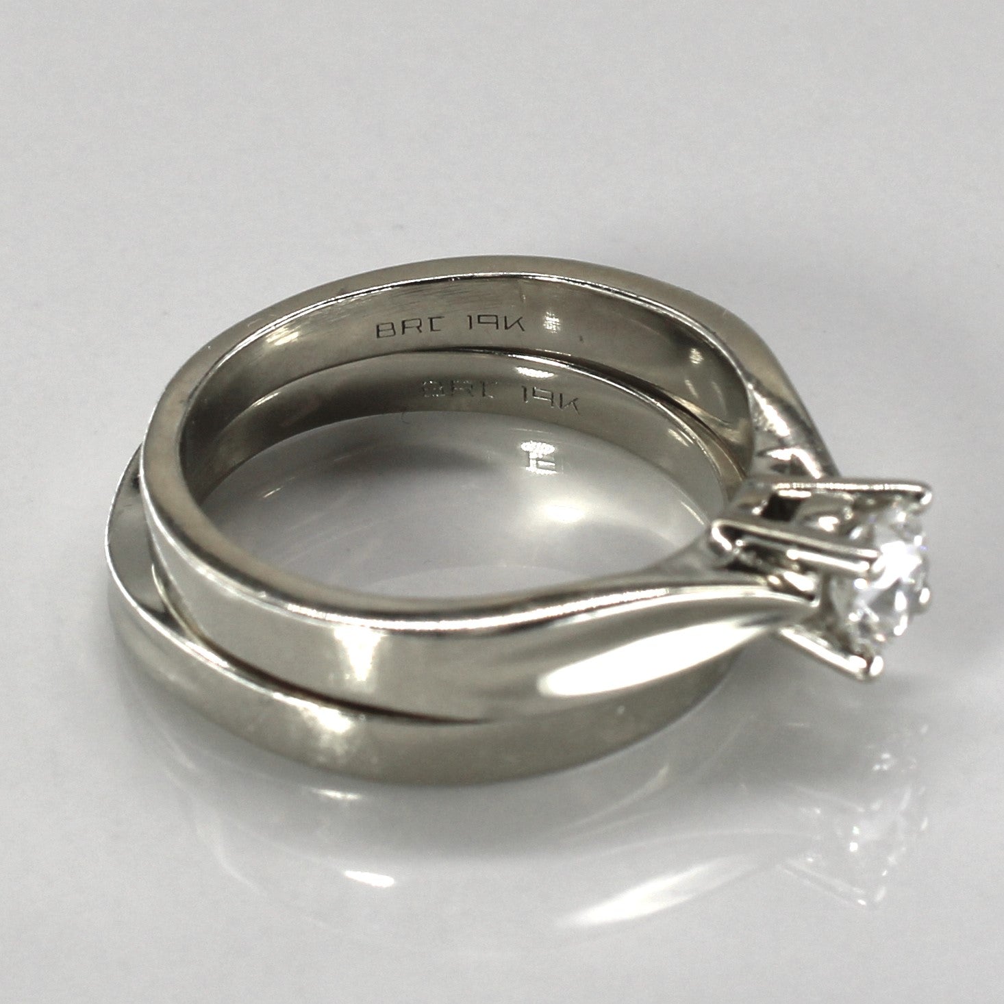 Solitaire Diamond Engagement Ring Set | 0.51ct | SZ 7.5 |