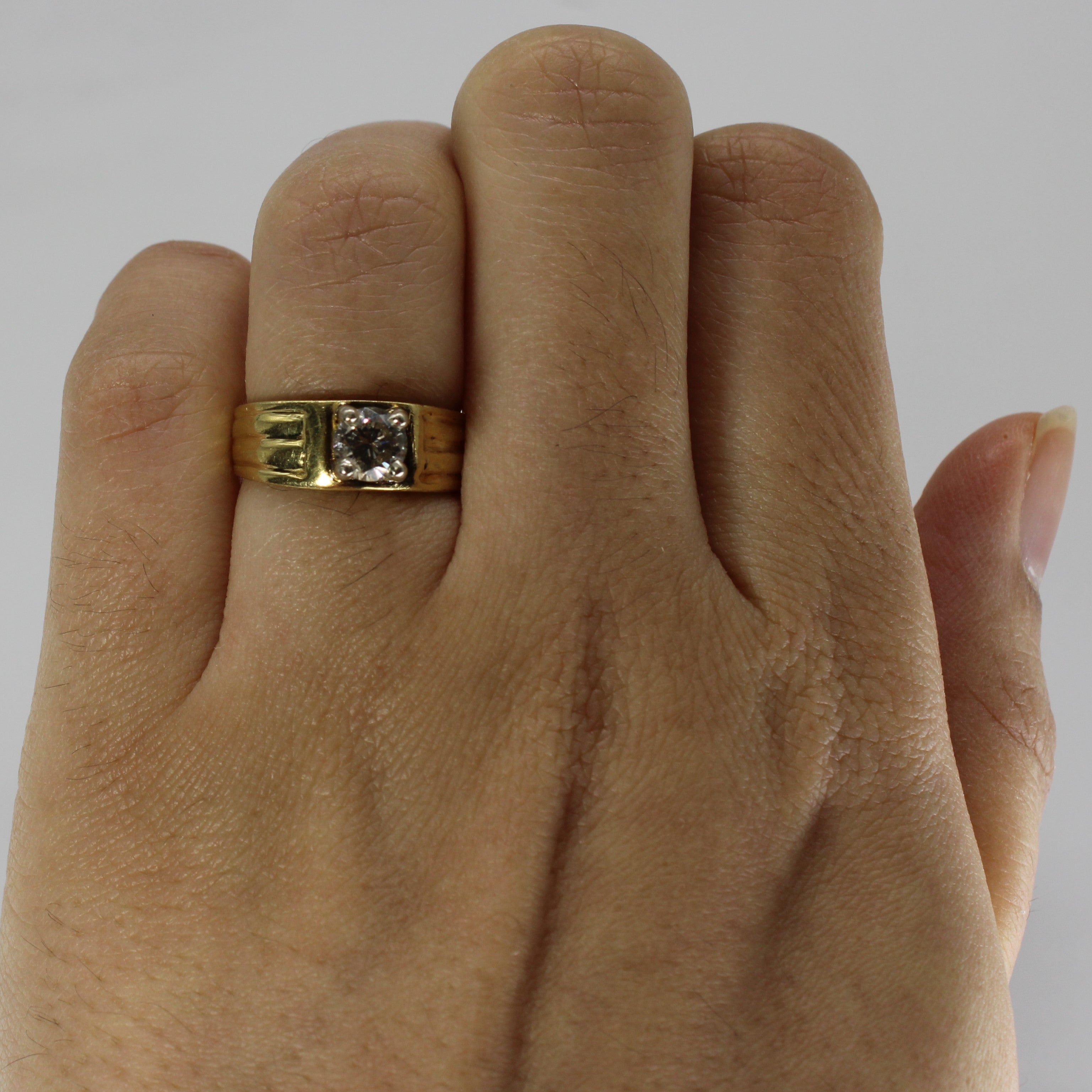 Solitaire Diamond Band | 0.60ct I2 J/K | SZ 5 |