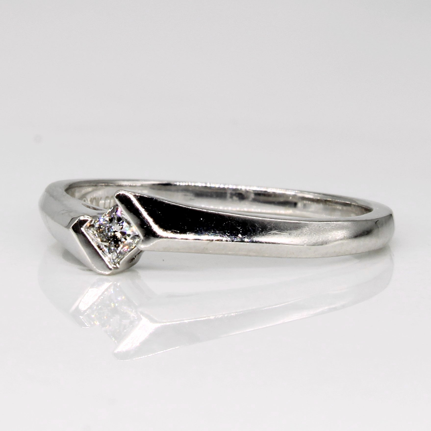 Princess Cut Diamond Solitaire Ring | 0.08ct | SZ 5.75 |