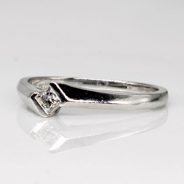 Princess Cut Diamond Solitaire Ring | 0.08ct | SZ 5.75 |