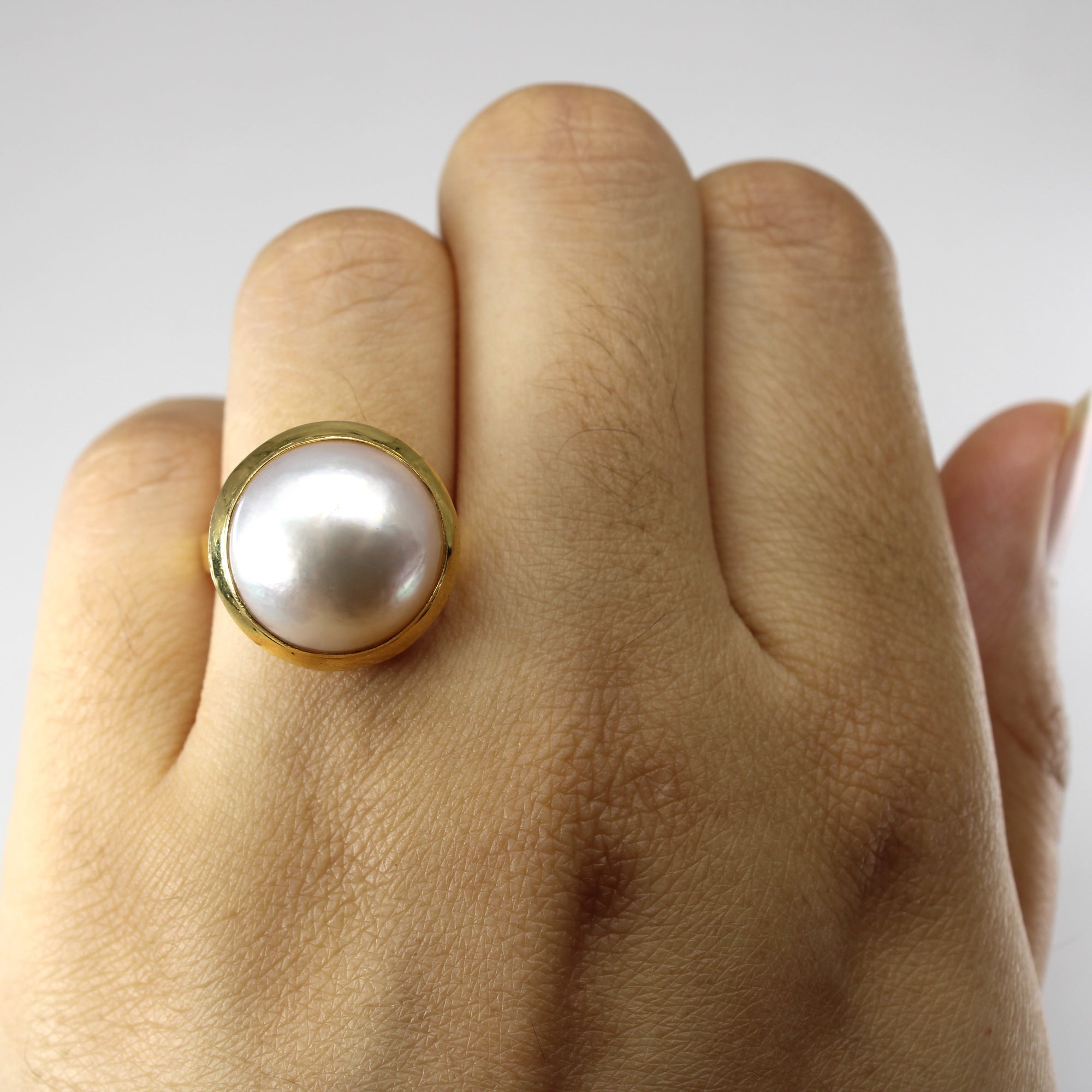 Bezel Set Pearl Ring | SZ 6.75 |