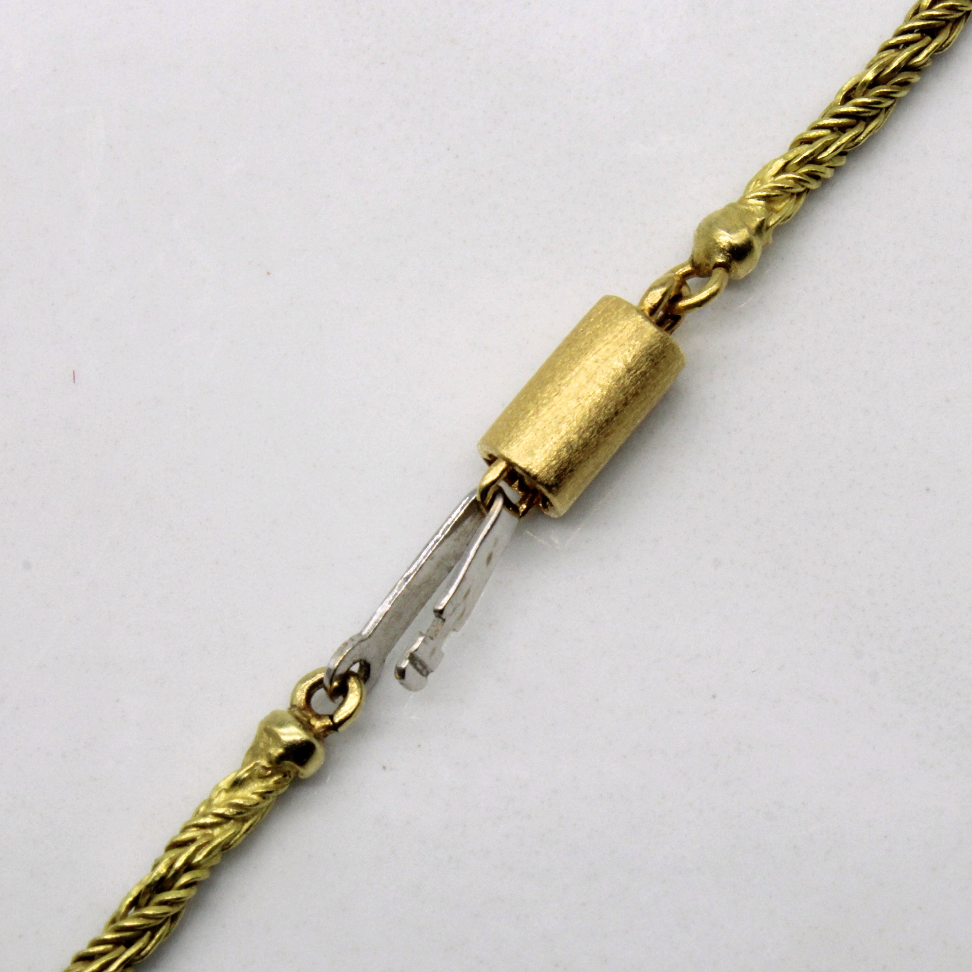 18k Yellow Gold Tiered Necklace | 15" |