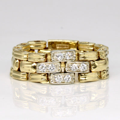 Diamond Chain Link Ring | 0.16ctw | SZ 8.25 |