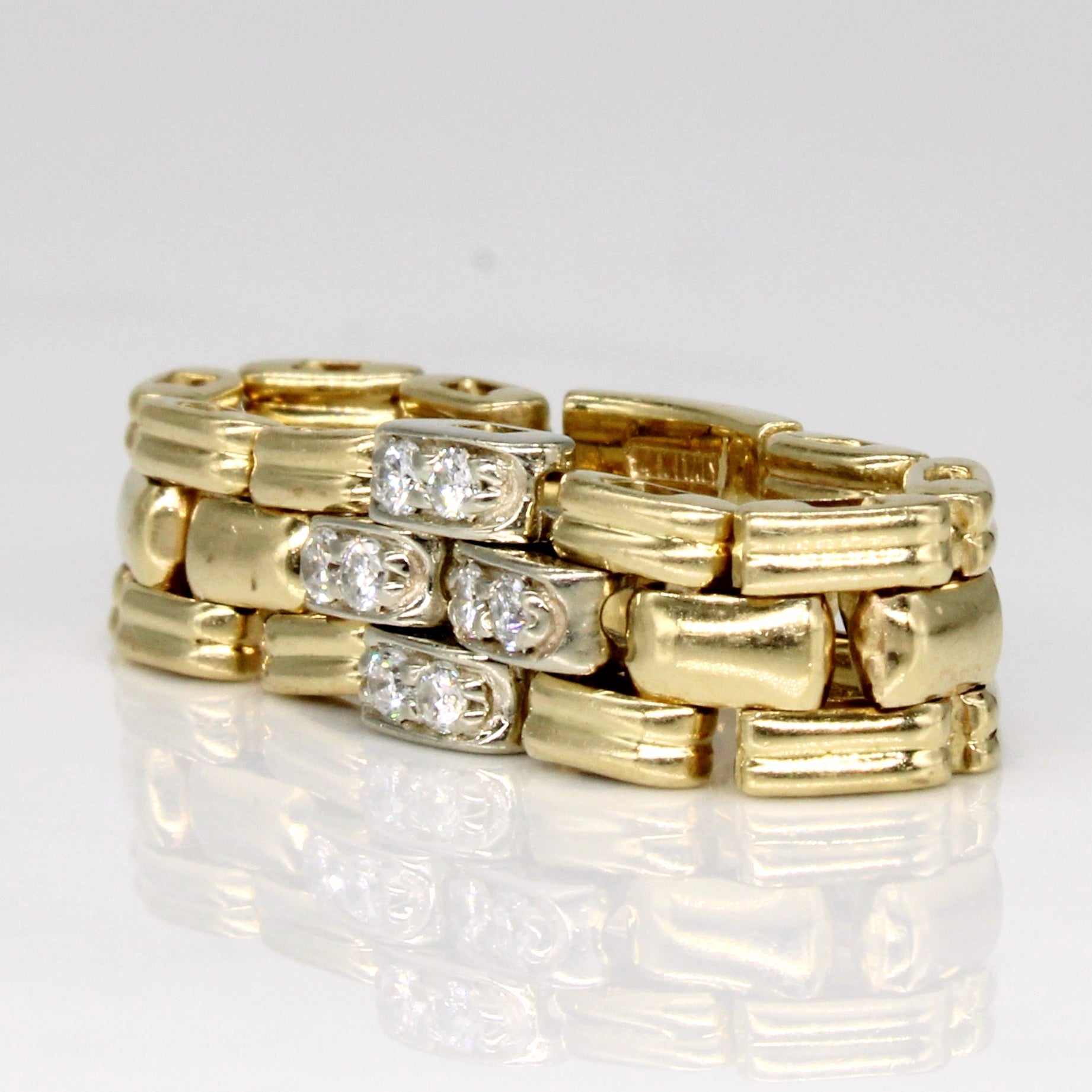 Diamond Chain Link Ring | 0.16ctw | SZ 8.25 |