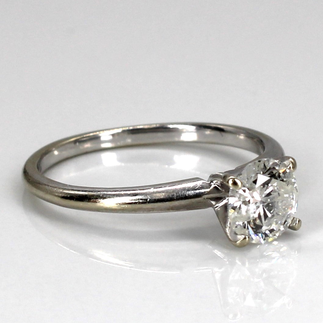 Four Prong Solitaire Canadian Diamond Engagement Ring with Small Chip | 1.03ct I2 I | SZ 8 |