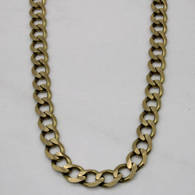 10k Yellow Gold Curb Link Chain | 22