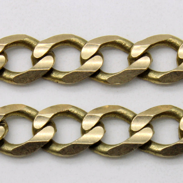 10k Yellow Gold Curb Link Chain | 22