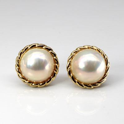 Mabe Pearl Stud Earrings