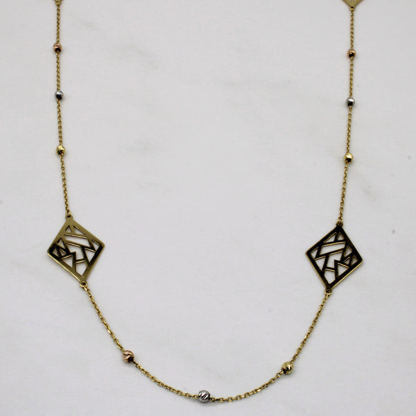 18k Tri Tone Gold Necklace | 26