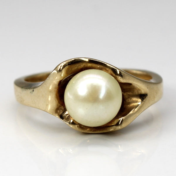 Pearl Gold Ring | SZ 6.75 |