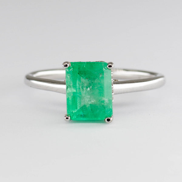 Emerald & Diamond Ring | 1.54ct, 0.10ctw | SZ 6.5 |