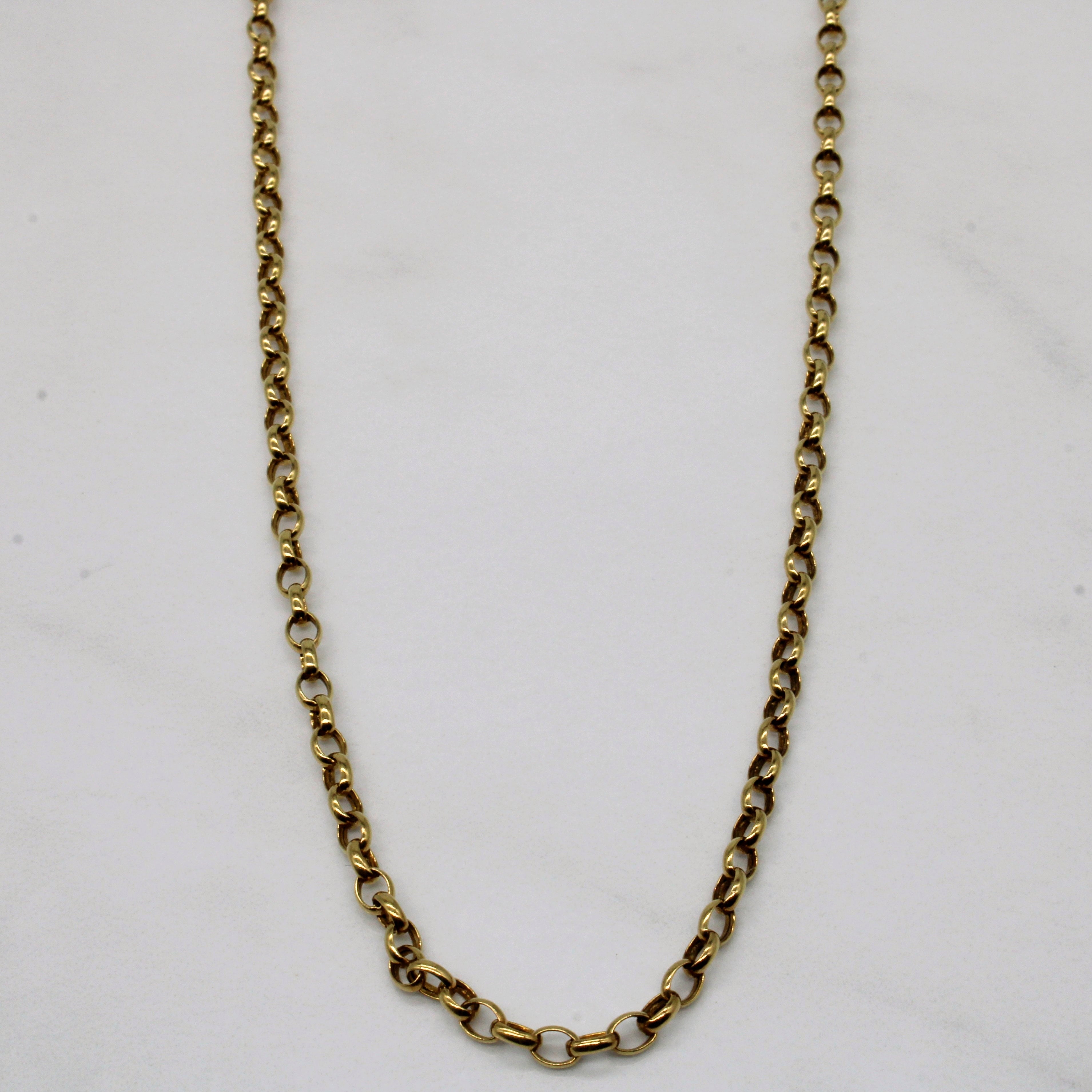 14k Yellow Gold Circle Link Chain | 16" |