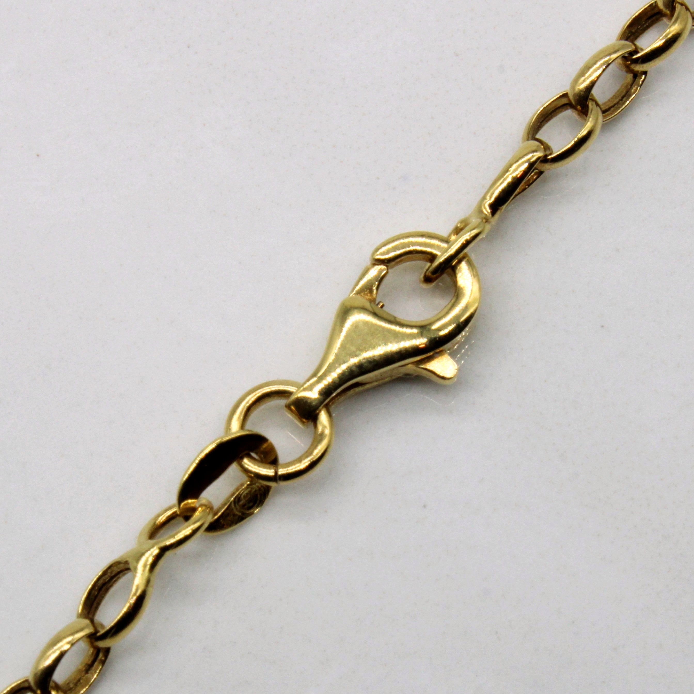 14k Yellow Gold Circle Link Chain | 16" |