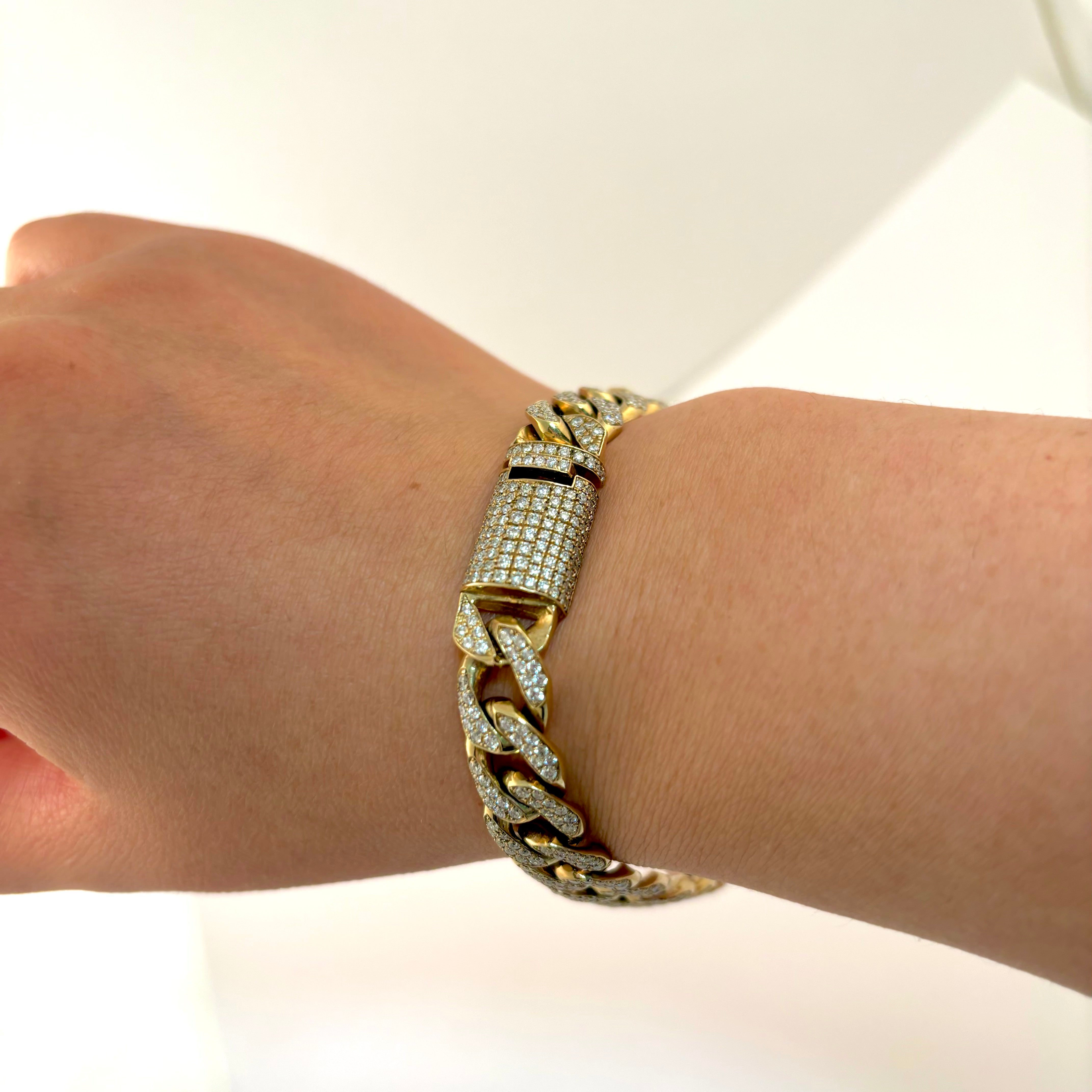 10k Yellow Gold Diamond Bracelet | 8.15ctw | 8.25"
