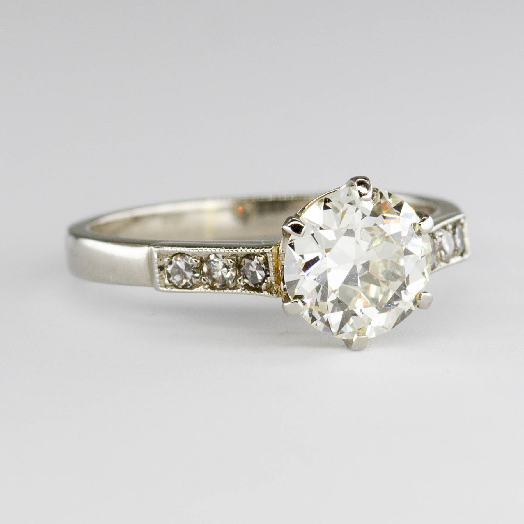 Bague de fiançailles ancienne en diamant | 1,41 ct | Taille 6 | 