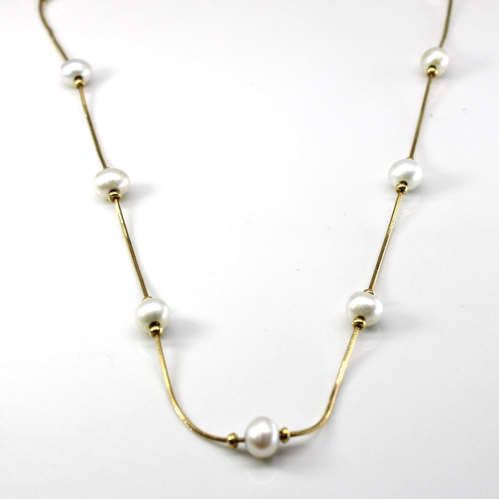 Pearl Gold Chain | 16