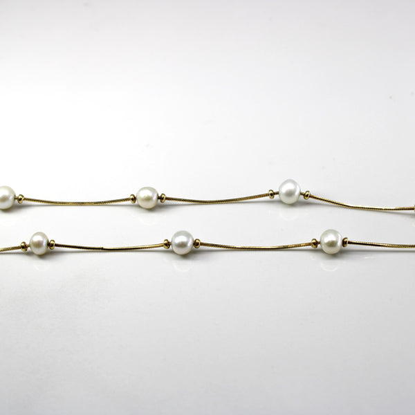 Pearl Gold Chain | 16