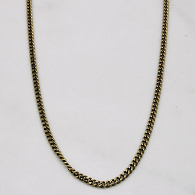10k Yellow Gold Curb Link Chain | 24