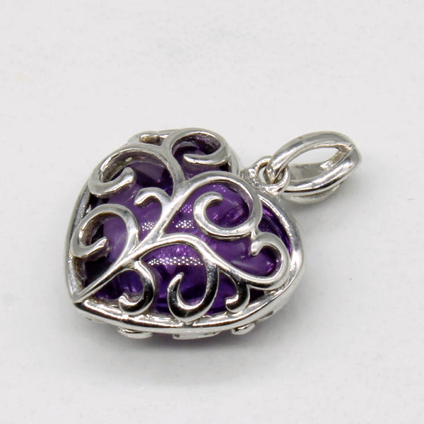 Amethyst Filigree Heart Pendant | 3.50ct |