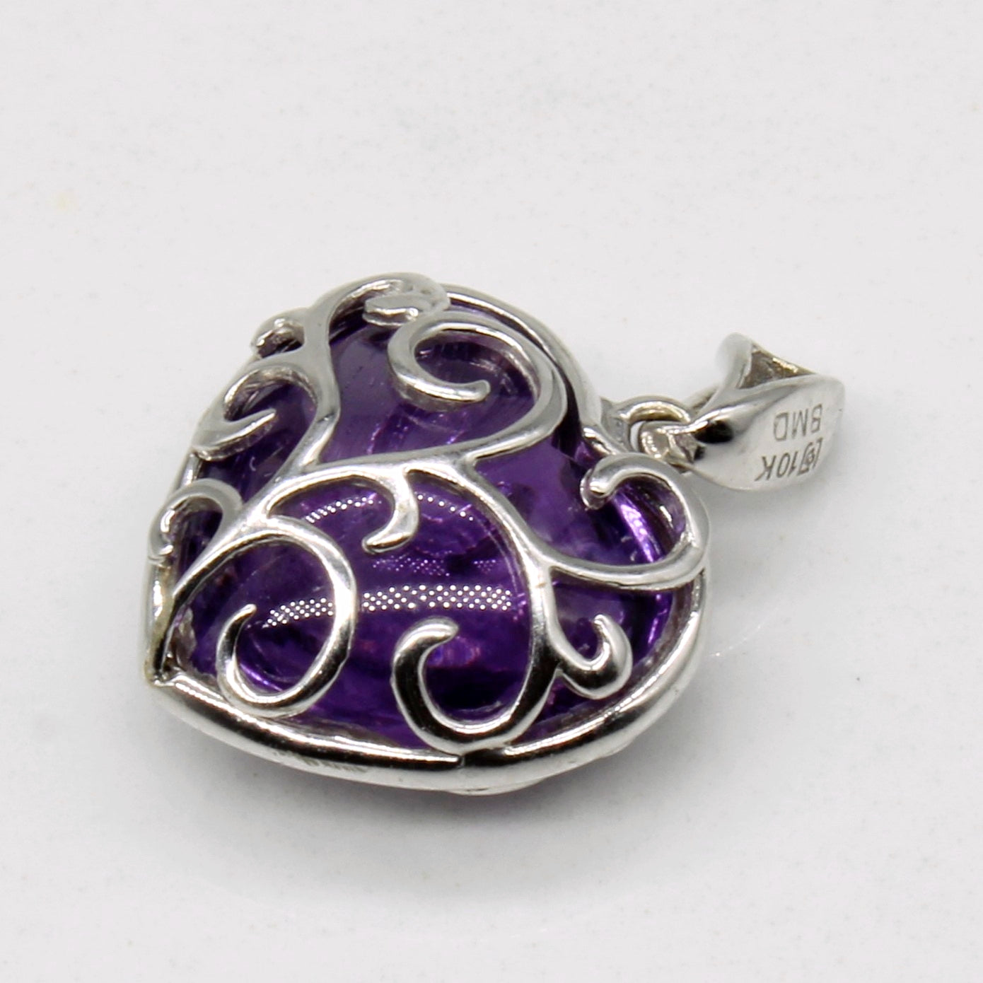 Amethyst Filigree Heart Pendant | 3.50ct |