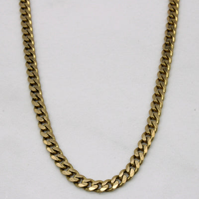 10k Yellow Gold Curb Link Chain | 22