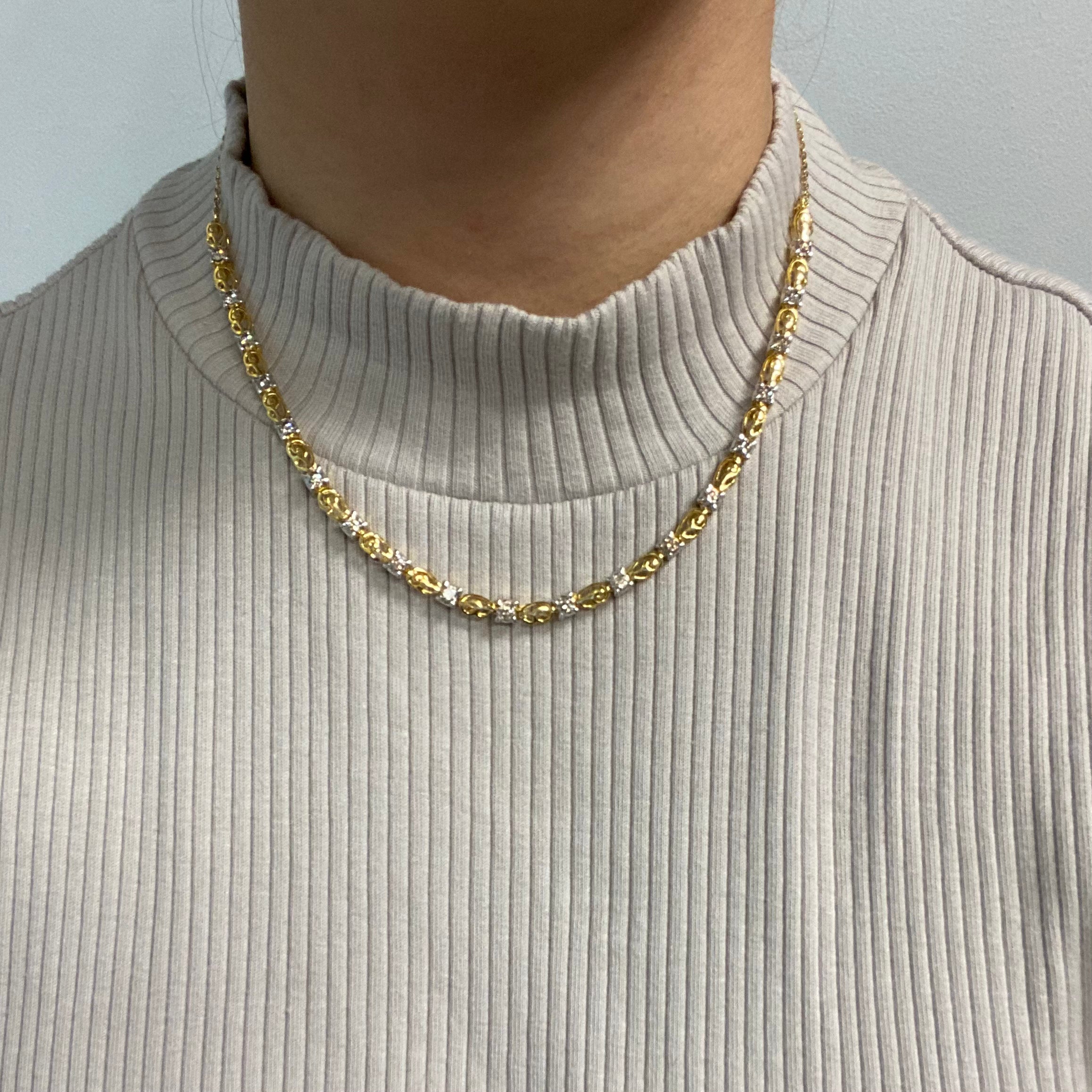 Diamond Gold Necklace | 1.90ctw | 18" |