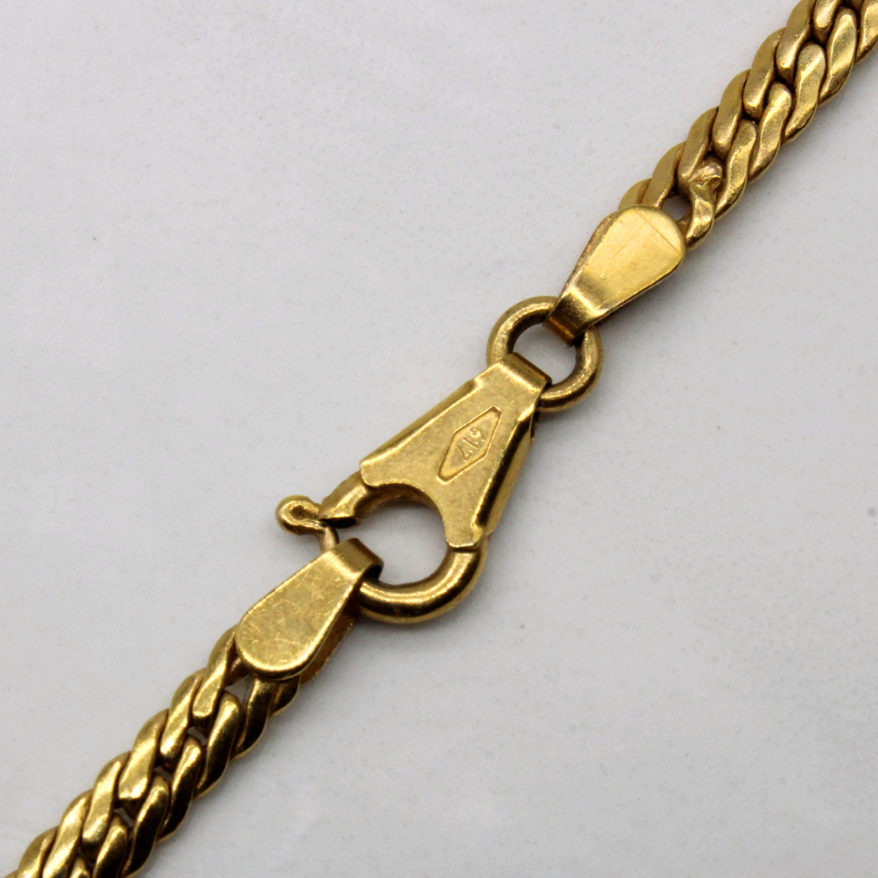 10k Yellow Gold Cuban Link Chain | 18" |