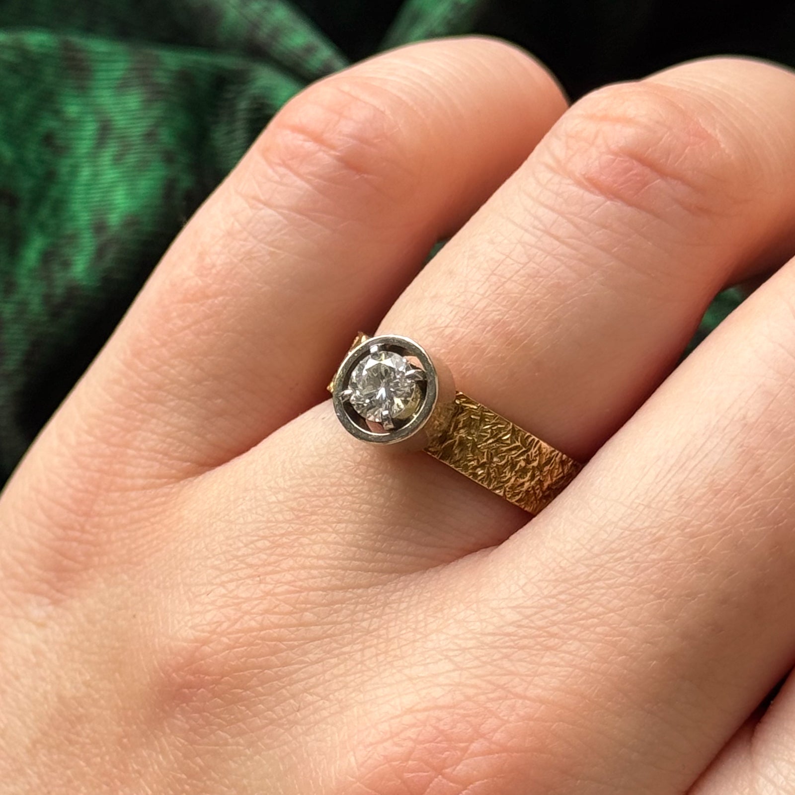 Diamond Textured Ring | 0.40ct | SZ 6.25 |