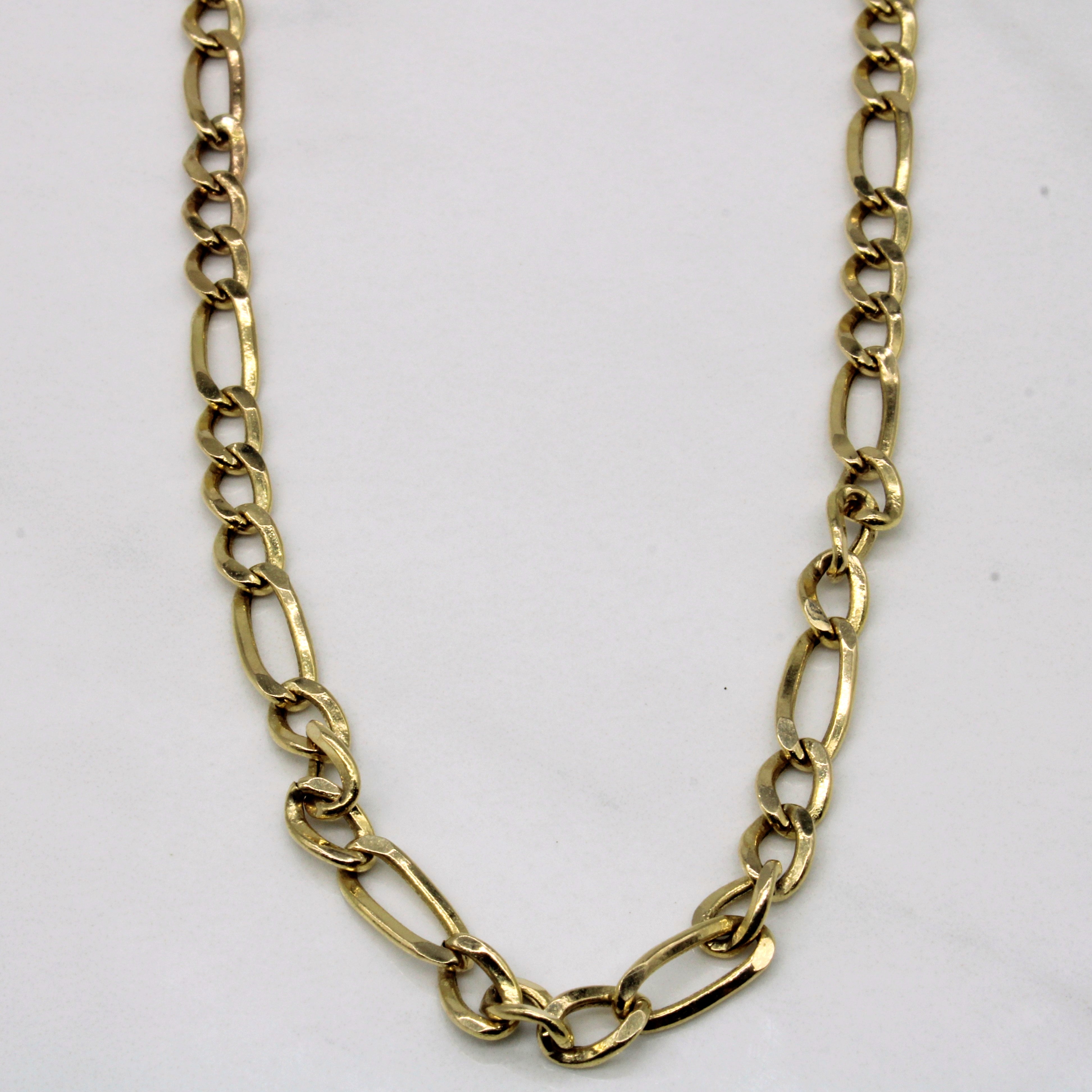 14k Yellow Gold Figaro Chain | 24