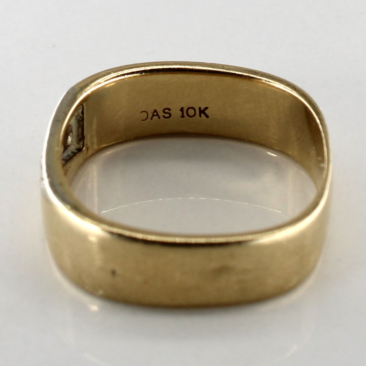 Diamond Soft Square 10k Ring | 0.04ctw | SZ 7 |