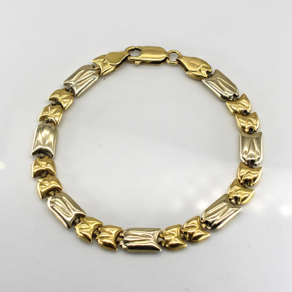 Articulated Two Tone 18k Gold Bracelet | 7.5