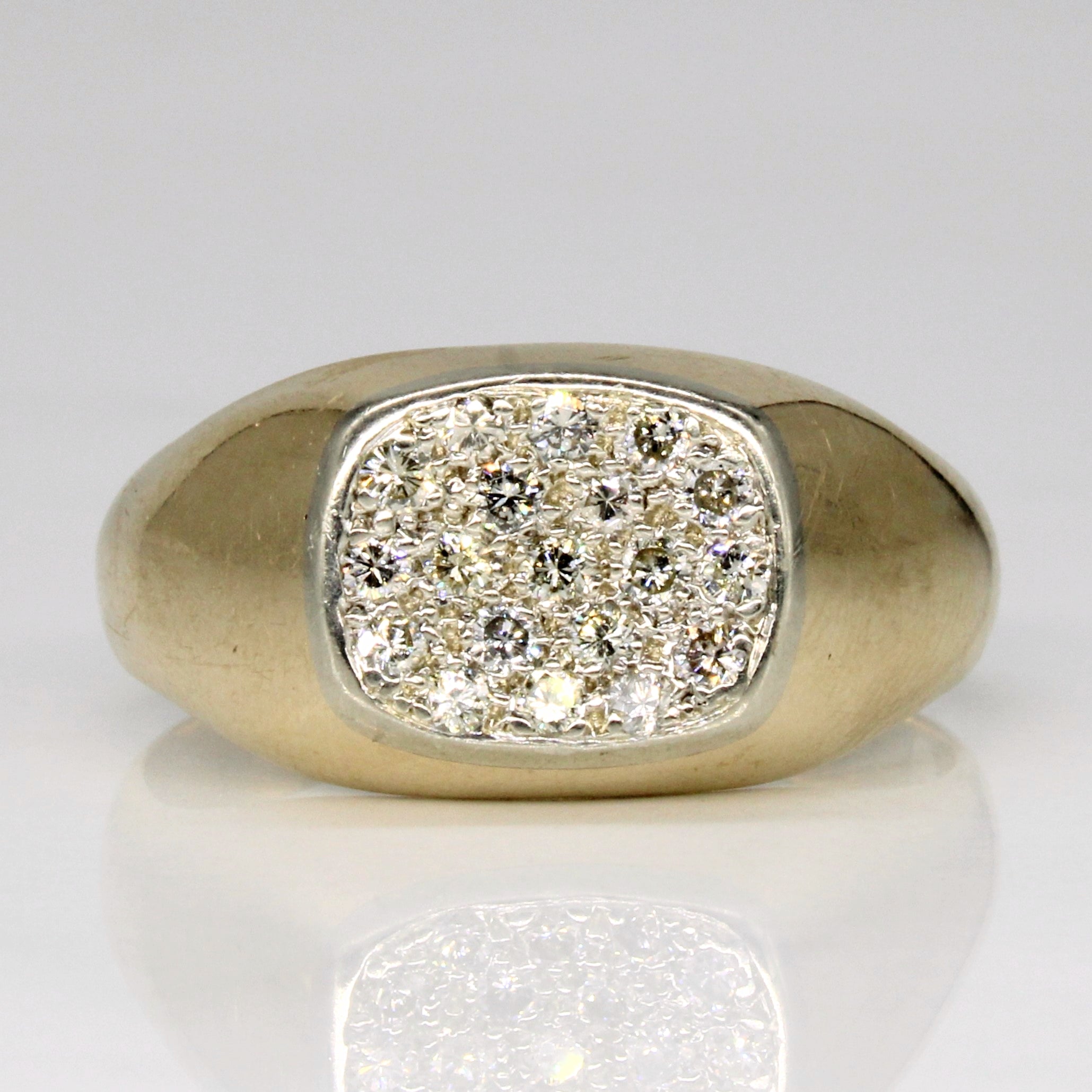 Pave Set Diamond Ring | 0.38ctw | SZ 12 |