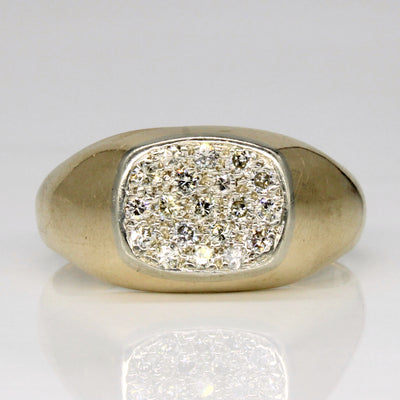 Pave Set Diamond Ring | 0.38ctw | SZ 12 |