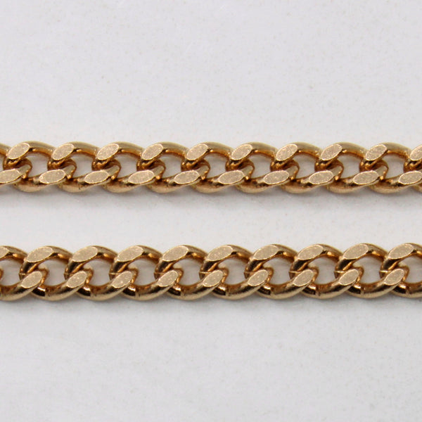 14k Rose Gold Curb Link Chain | 20