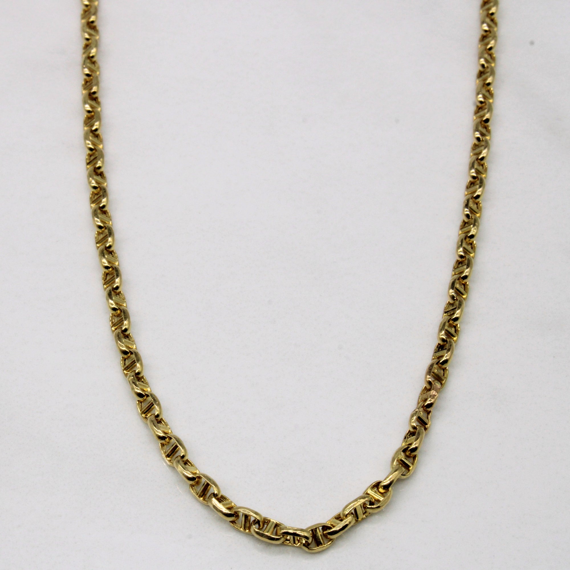 18k Yellow Gold Anchor Link Chain | 23