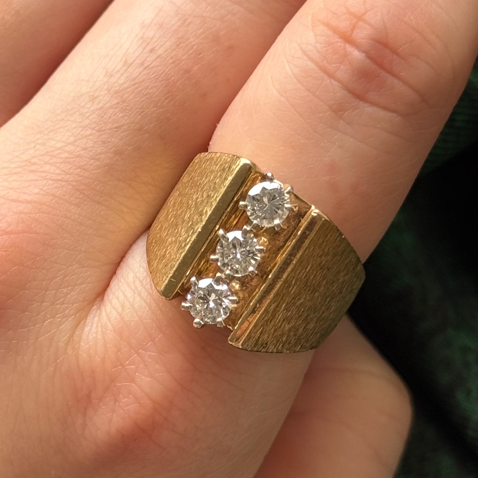 Diamond Column Ring | 1.00ctw | SZ 8.25 |