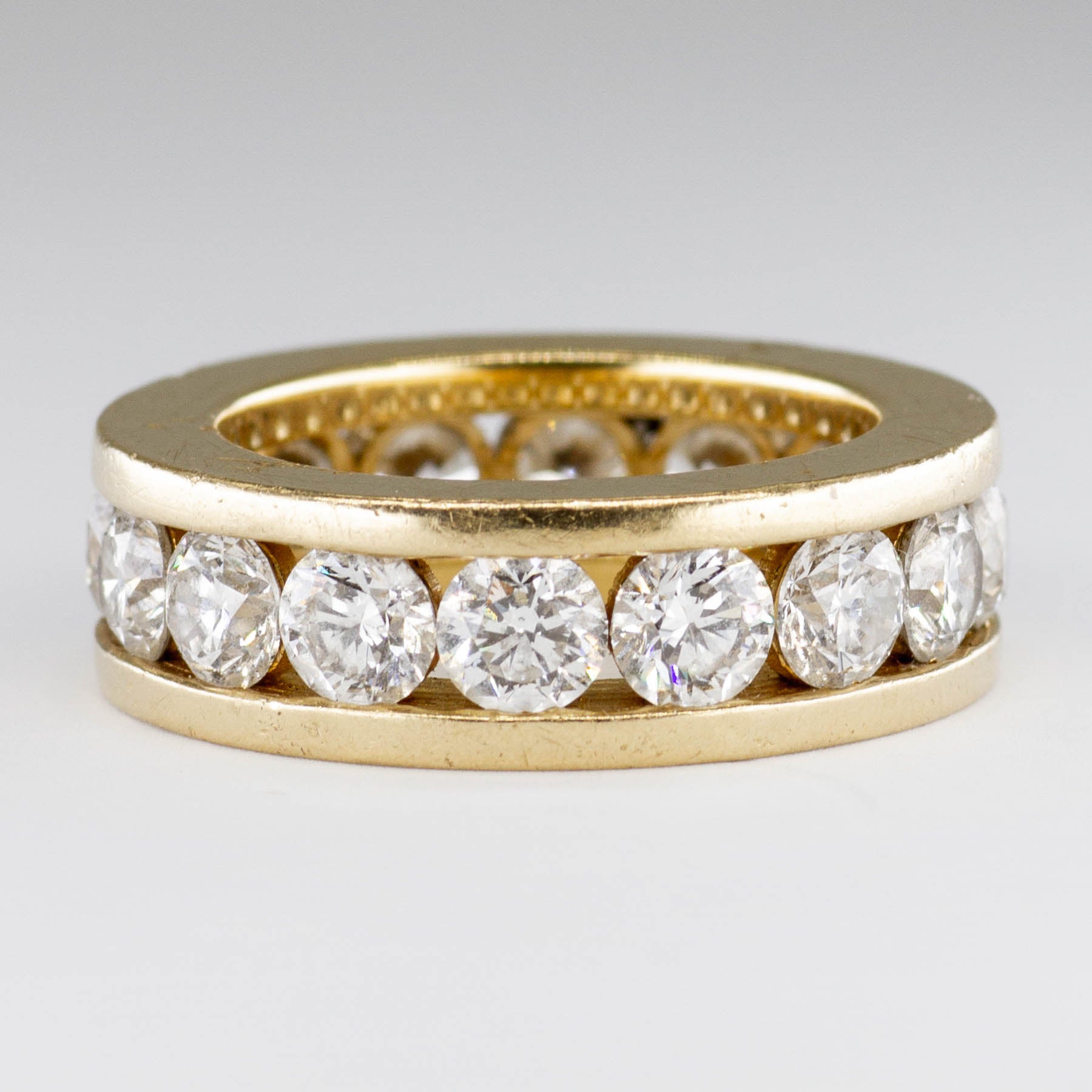 Diamond Channel Set Eternity Band | 6.50ctw VS-SI E-G | SZ 7.75 |