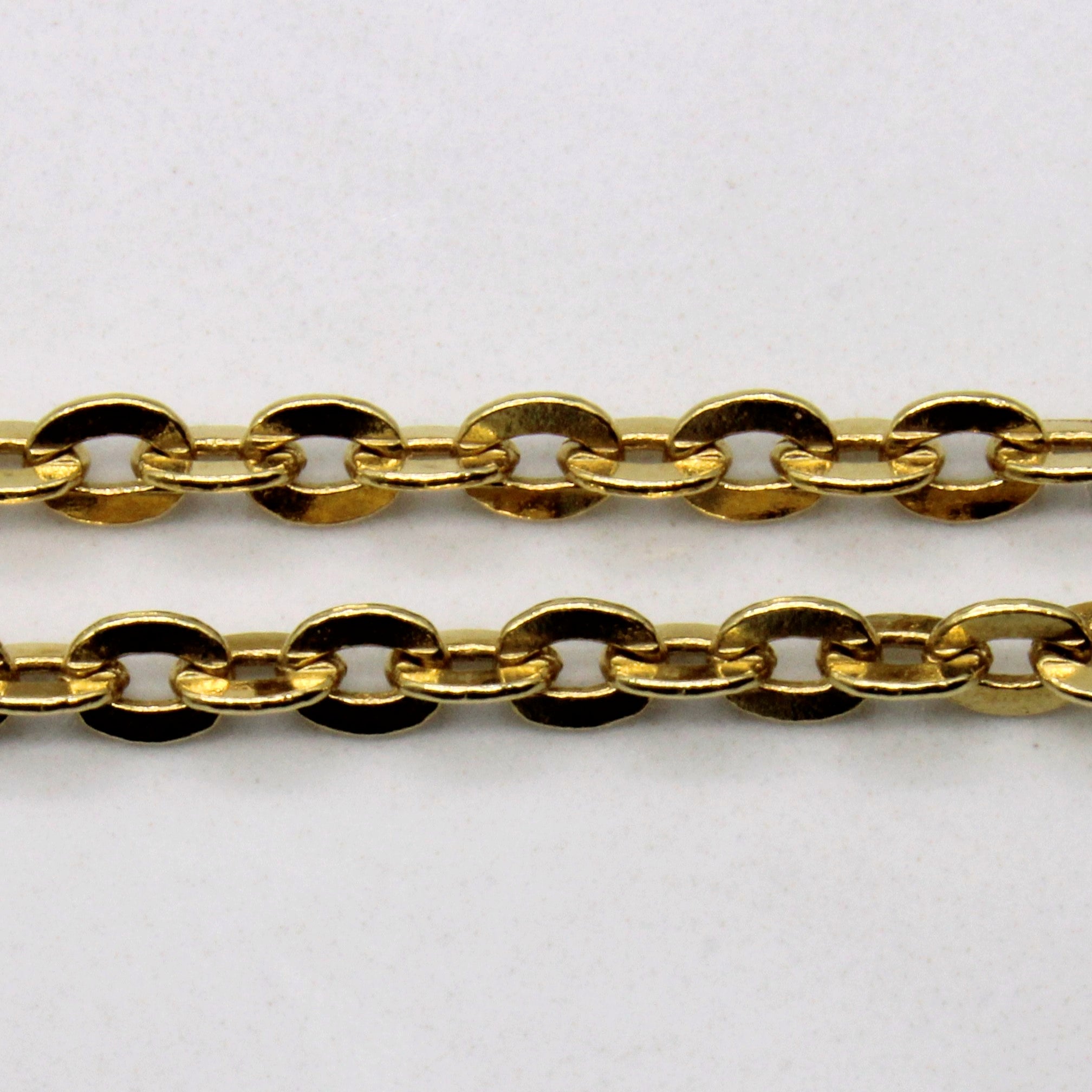 Italian 18k Yellow Gold Circle Link Chain | 20" |