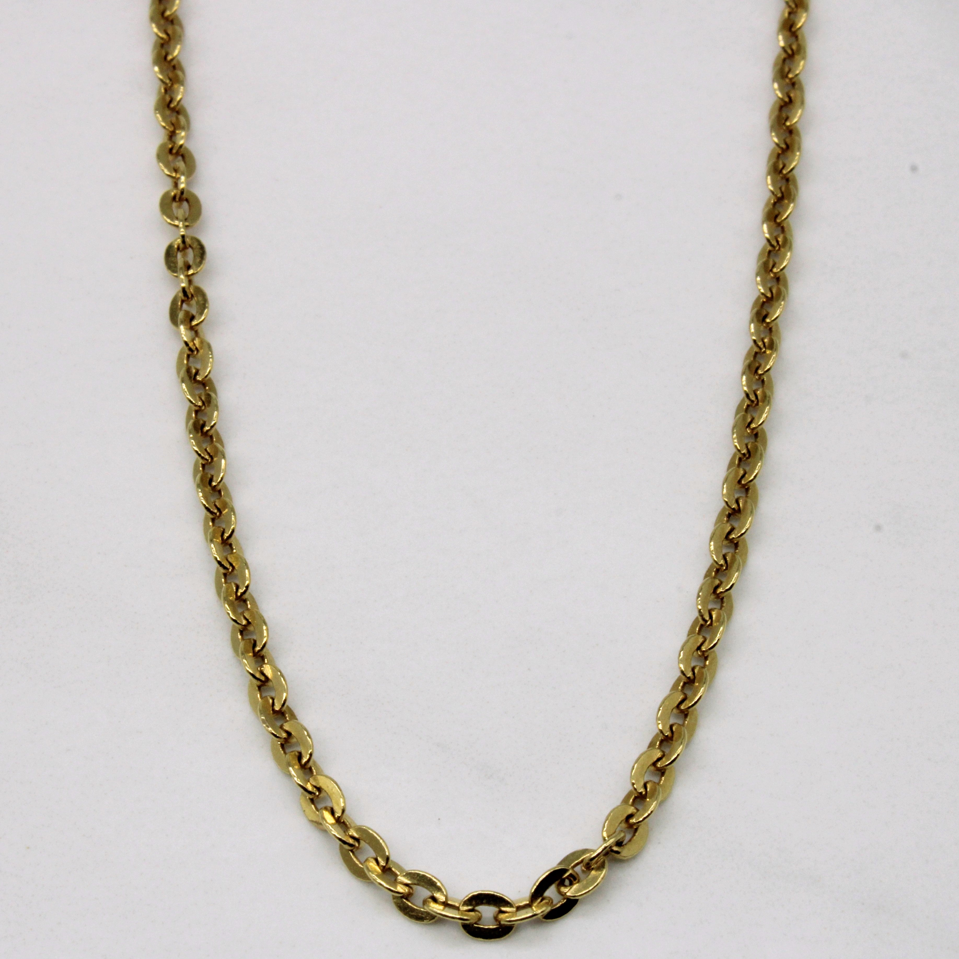 Italian 18k Yellow Gold Circle Link Chain | 20