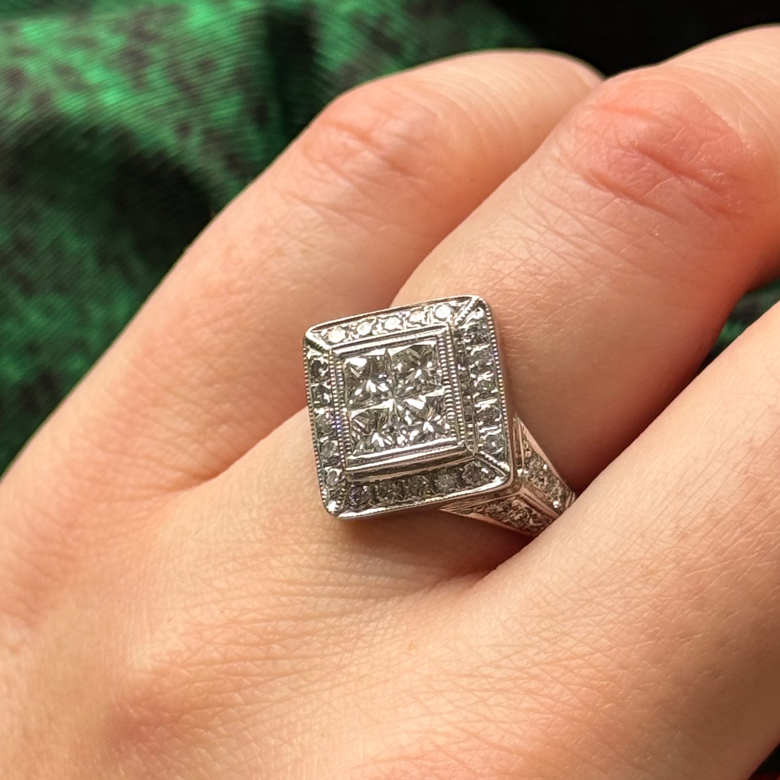 Diamond Cocktail Ring | 1.50ctw | SZ 5.25 |