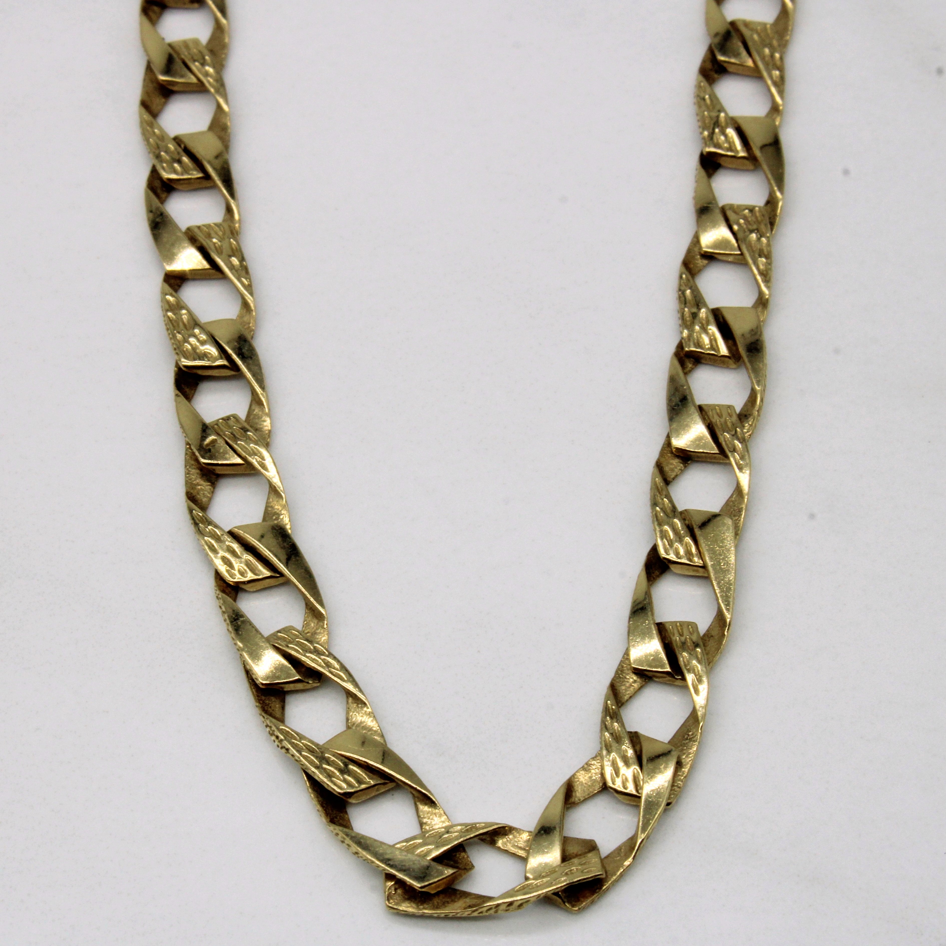 10k Yellow Gold Curb Link Chain | 20" |